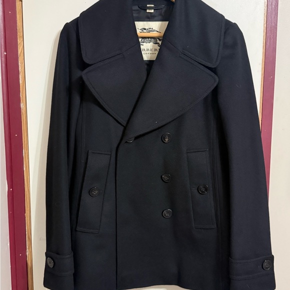 Burberry London Peacoat Womens Size 8-Black-Like NEW - Picture 2 of 9